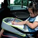 round Travel Tray for Kids for Eating Snacks and Holding Tablets iPads Car Backseat Organizer